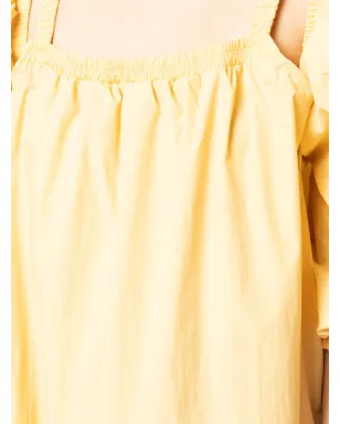 Goen.J ruffled A-line midi-dress - Yellow - サムネイル5