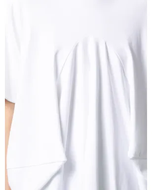 Goen.J ドレープ付きコットンTシャツ ホワイト - サムネイル5