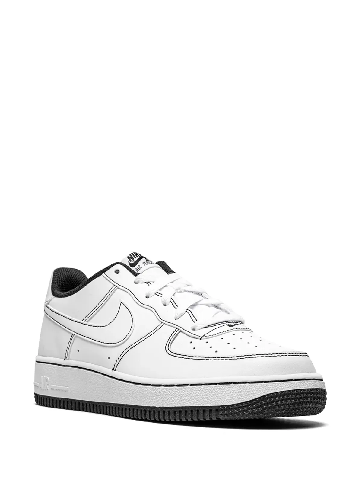 Nike Kids エアフォース1 ロー07 コントラストステッチ ホワイト/ブラック スニーカー - 画像2