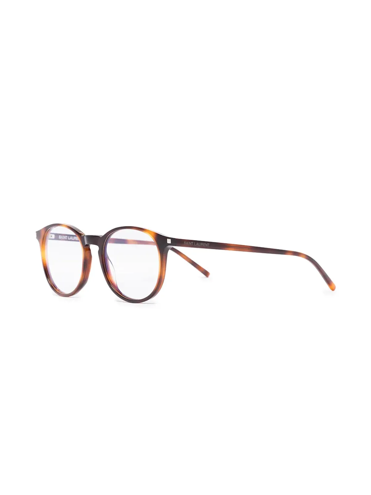 Saint Laurent Eyewear 丸型べっ甲柄の眼鏡 - ブラウン - 画像3