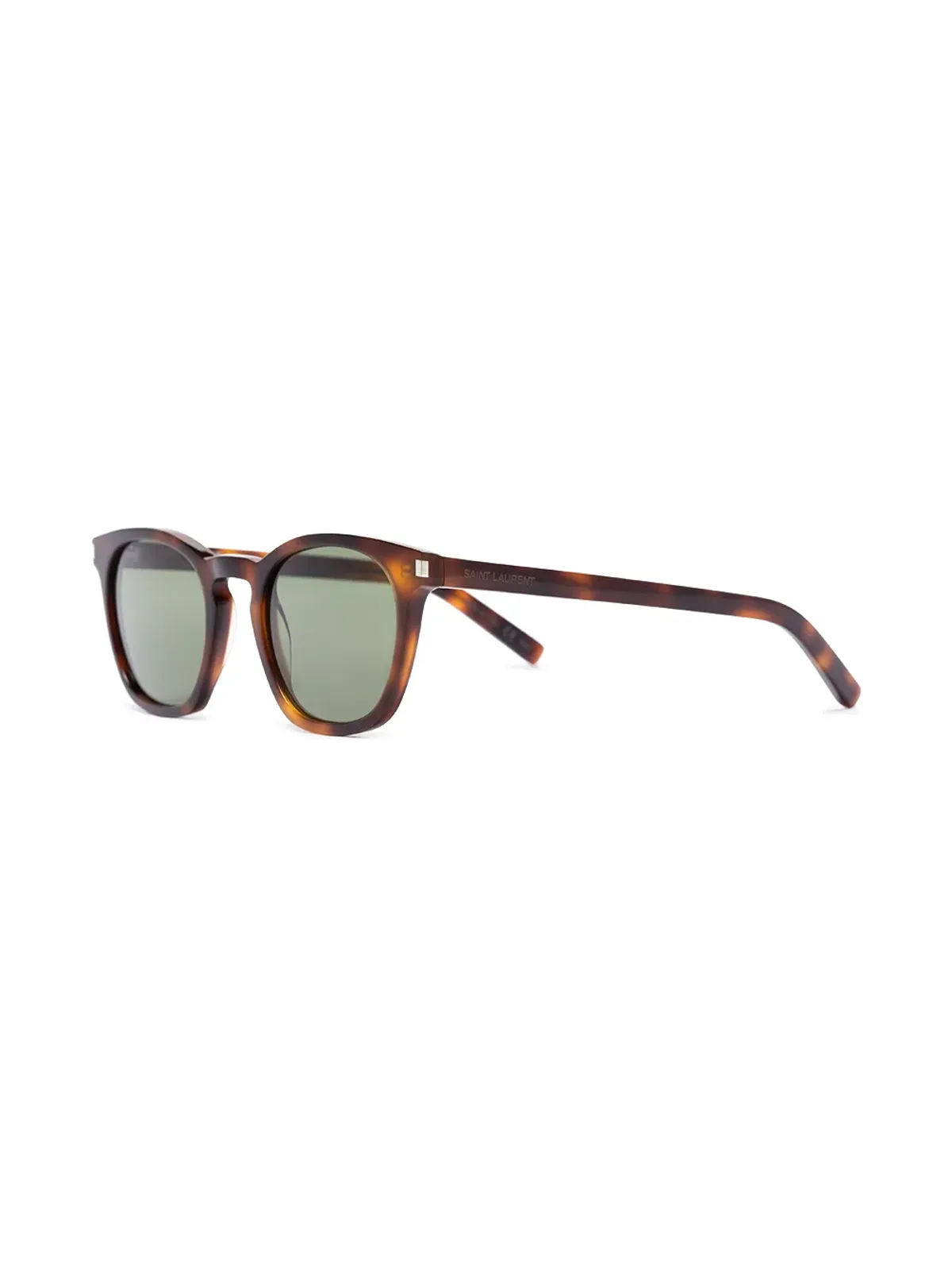 Saint Laurent Eyewear スクエアフレームべっ甲柄サングラス - 画像2