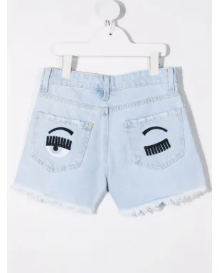 Chiara Ferragni Kids フリーティングデニムショーツ - サムネイル2