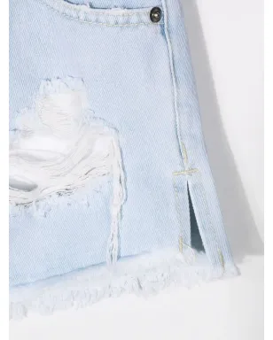 Chiara Ferragni Kids フリーティングデニムショーツ - サムネイル3