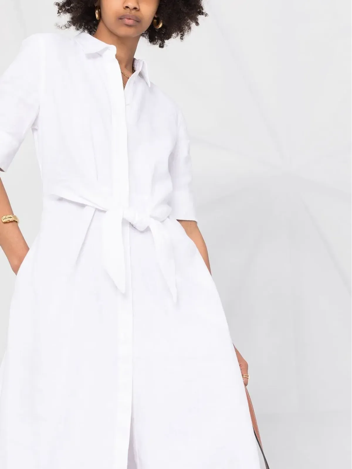 Lauren Ralph Lauren Wakana crop-sleeve shirt - White - 画像5