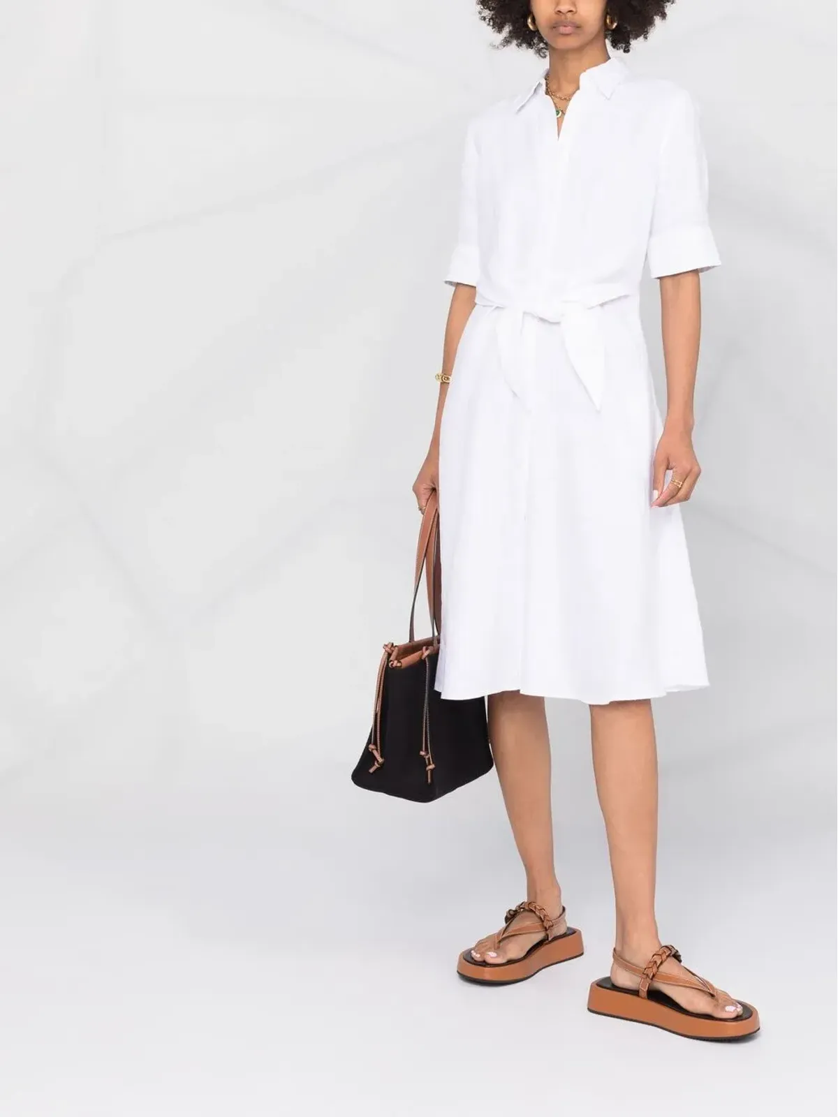 Lauren Ralph Lauren Wakana crop-sleeve shirt - White - 画像2