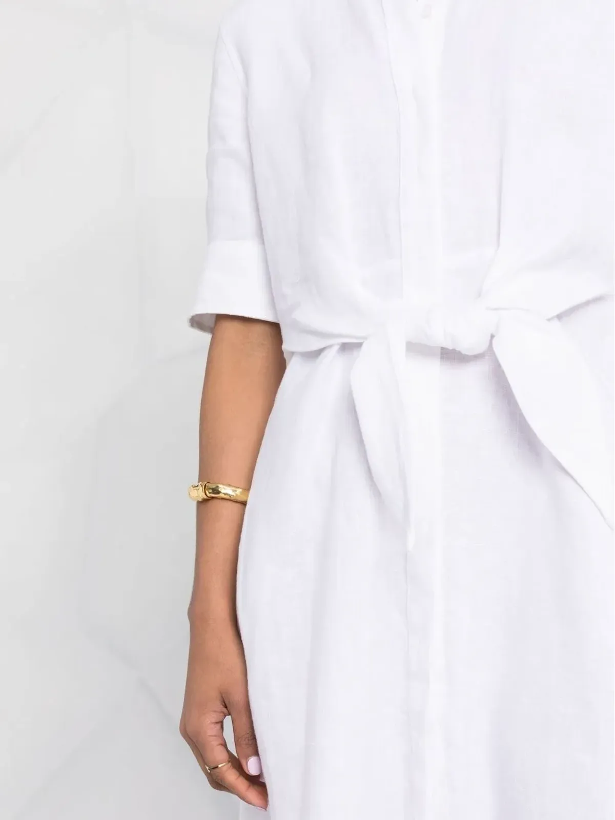 Lauren Ralph Lauren Wakana crop-sleeve shirt - White - 画像3
