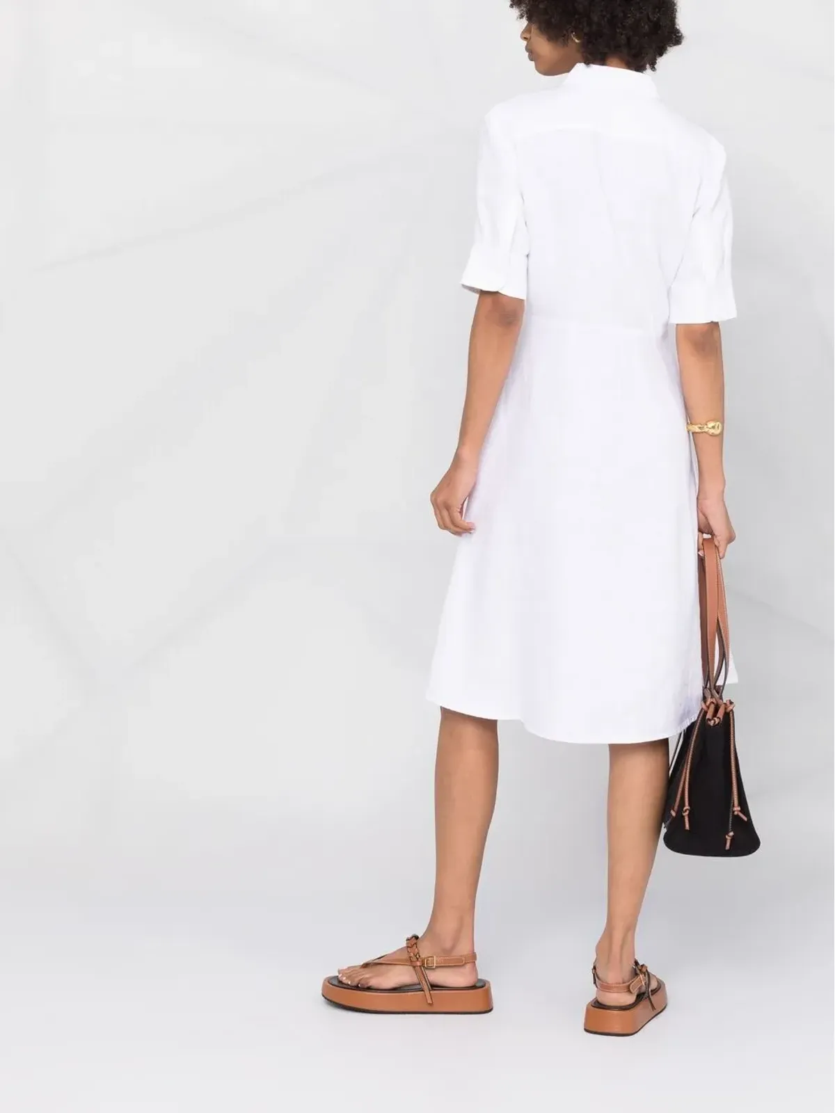Lauren Ralph Lauren Wakana crop-sleeve shirt - White - 画像4