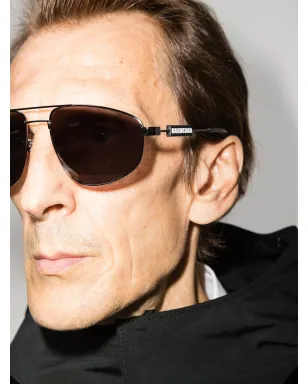 Balenciaga Eyewear ダブルブリッジ・パイロットフレーム サングラス - サムネイル2