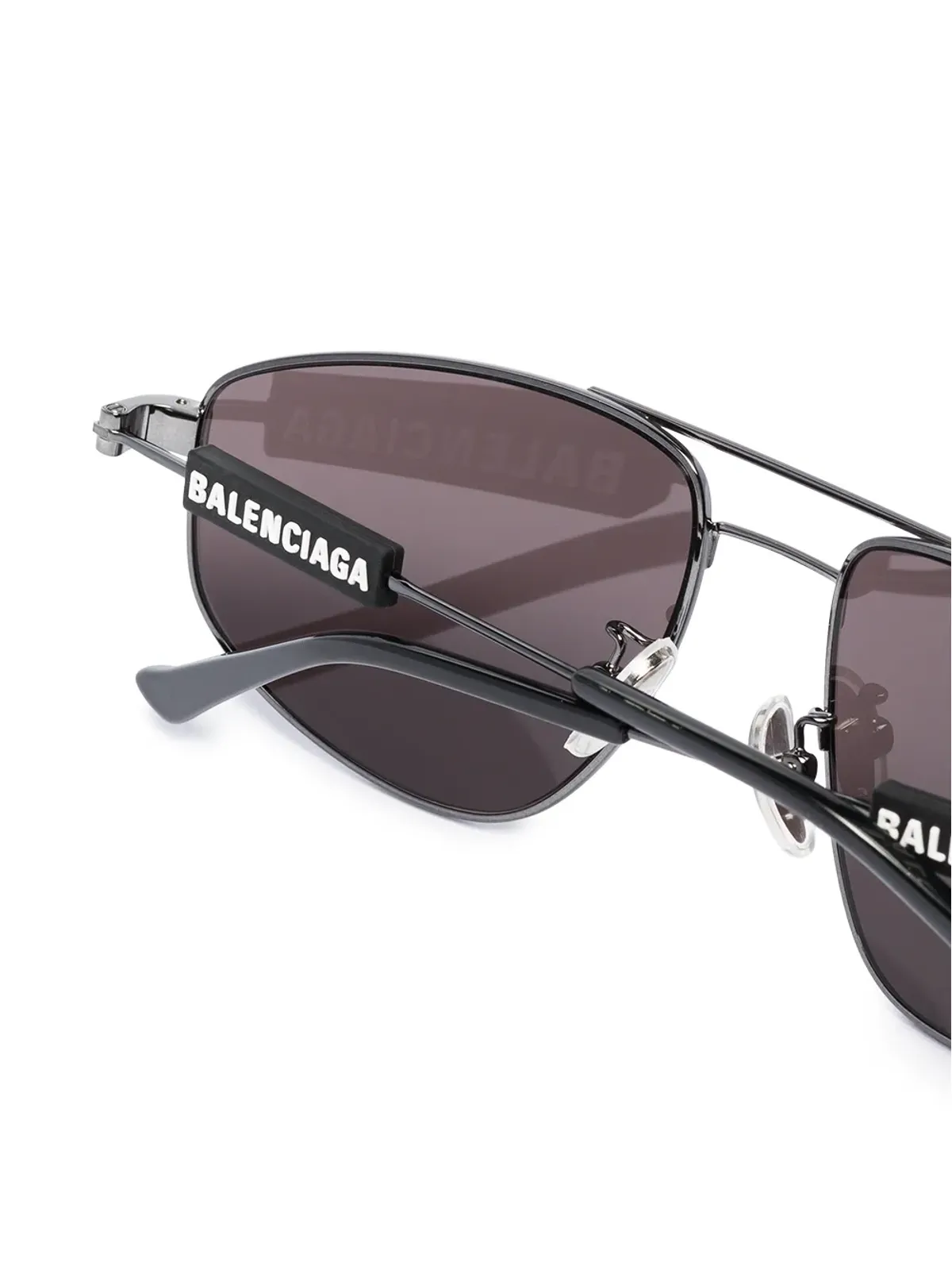 Balenciaga Eyewear ダブルブリッジ・パイロットフレーム サングラス - 画像4