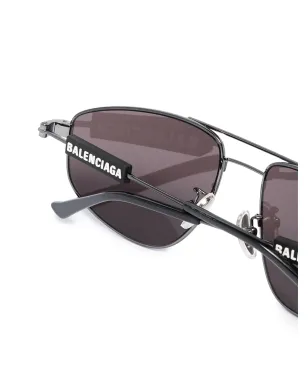 Balenciaga Eyewear ダブルブリッジ・パイロットフレーム サングラス - サムネイル4