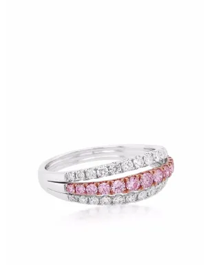 HYT Jewelry 18Kホワイトゴールド アーガイルピンクダイヤモンド リング - サムネイル1