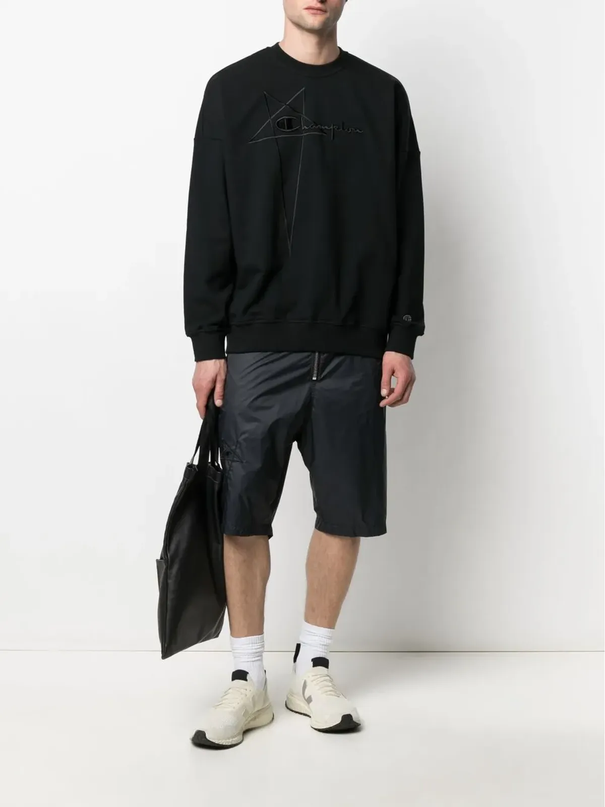 Rick Owens X Champion ロゴ刺繍プルオーバー スウェットシャツ - 画像2