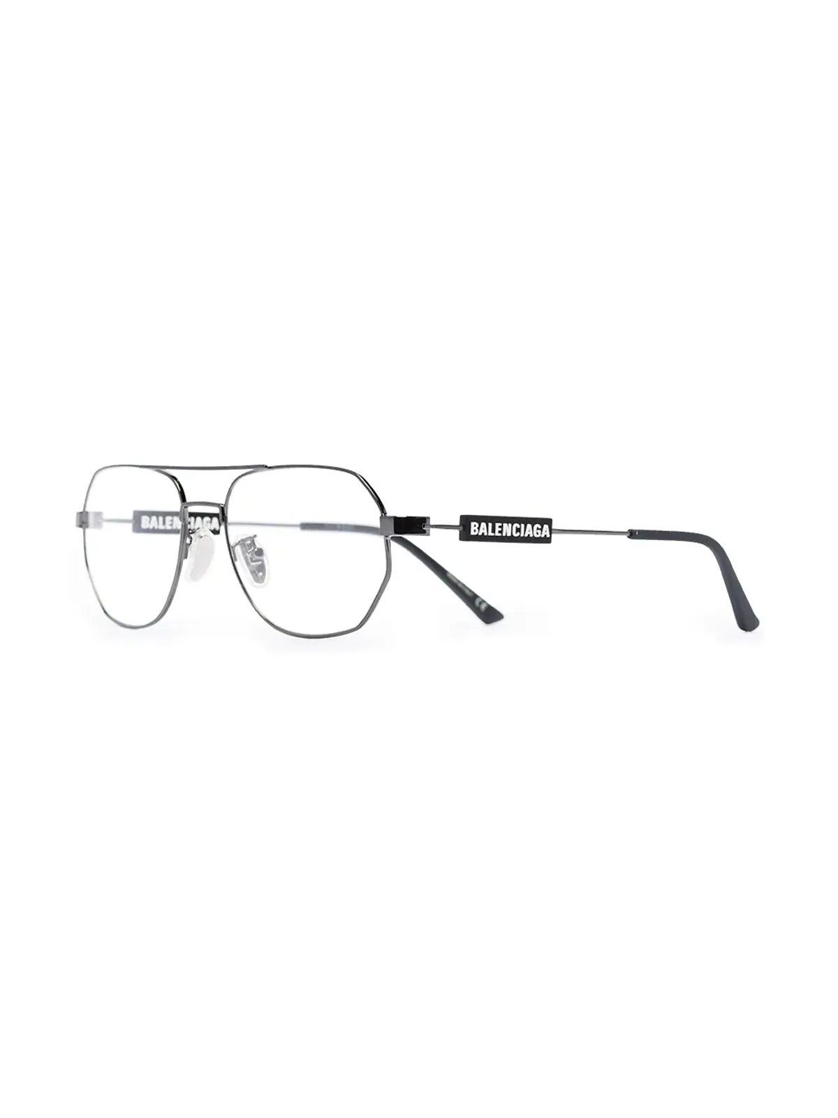 Balenciaga Eyewear ロゴ Navigator 眼鏡 - グレー - 画像3