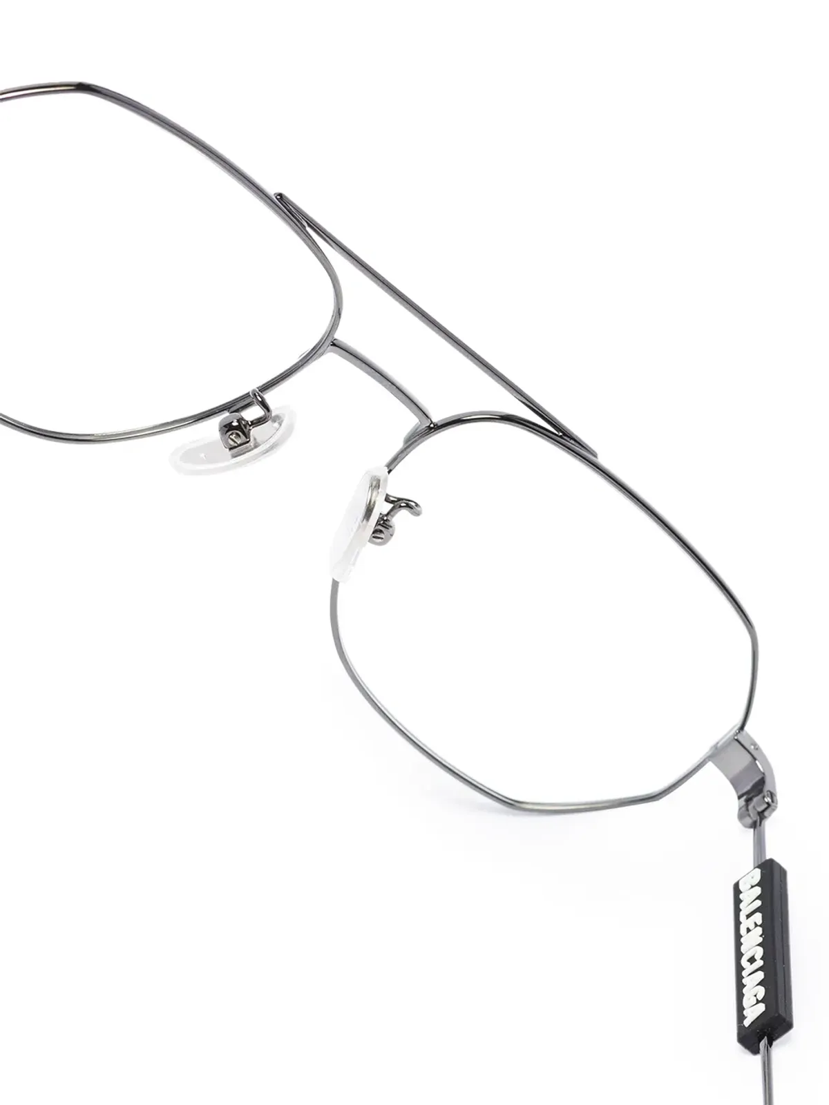Balenciaga Eyewear ロゴ Navigator 眼鏡 - グレー - 画像4