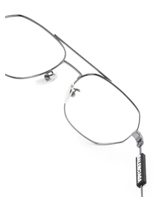 Balenciaga Eyewear ロゴ Navigator 眼鏡 - グレー - サムネイル4