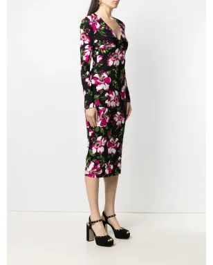 TOM FORD 花柄プリント ミディ丈ドレス - サムネイル3