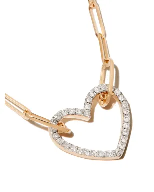 Yvonne Léon 18K イエローゴールド ダイヤモンドハート ネックレス - サムネイル2