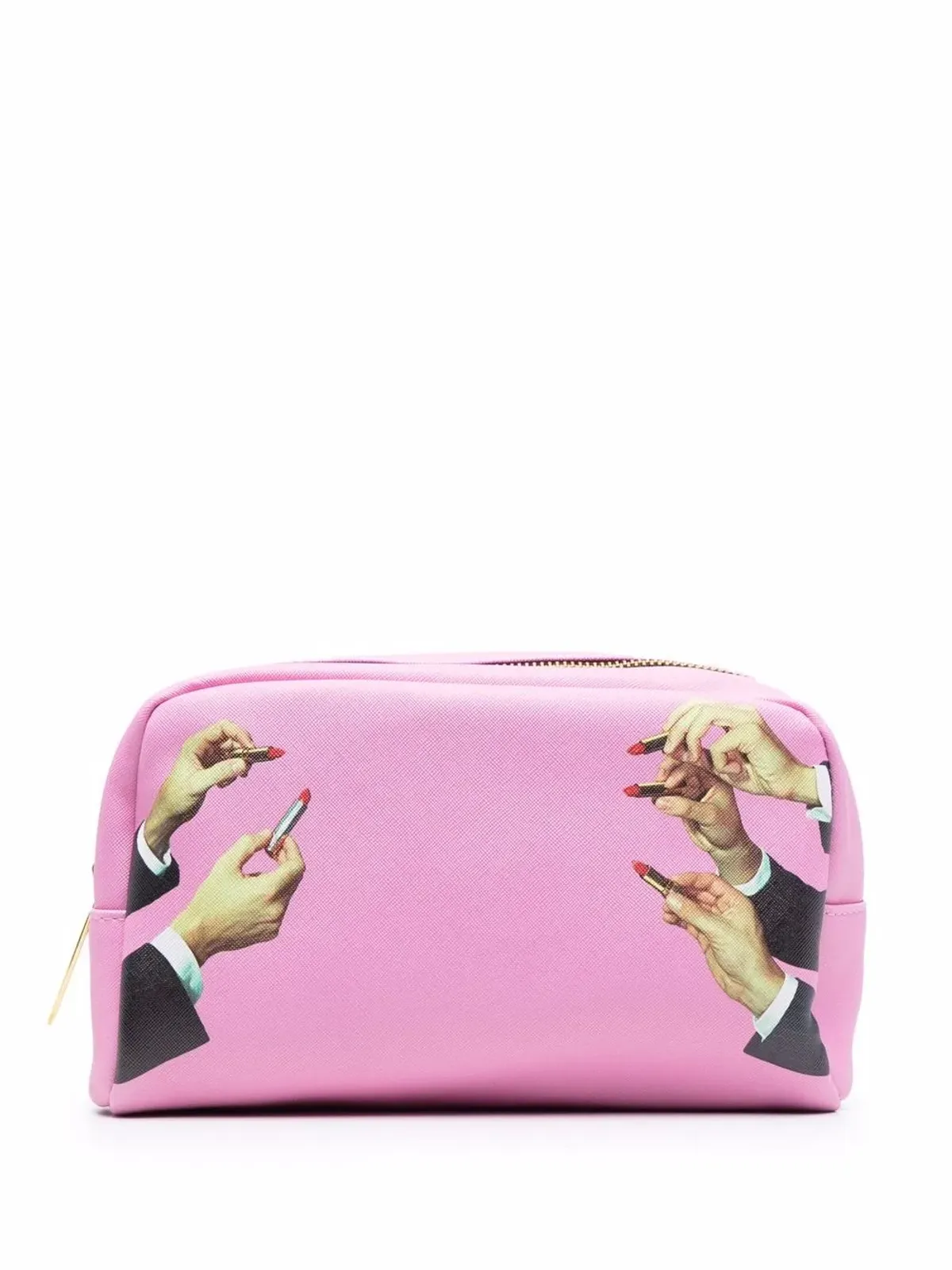 Seletti グラフィックプリント ジップアップ 洗面用具バッグ - ピンク - 画像1
