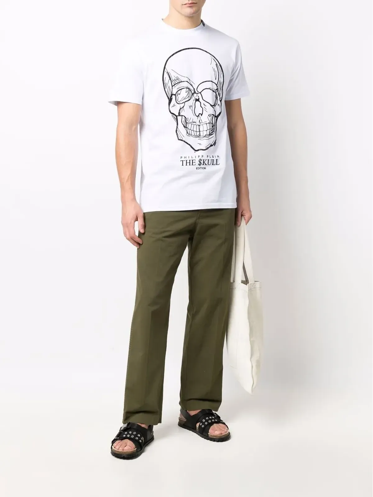 Philipp Plein ドクロプリント コットンTシャツ - ホワイト - 画像2