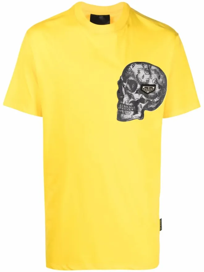 Philipp Plein Philipp Plein スカルプリント コットン混紡 Tシャツの商品画像
