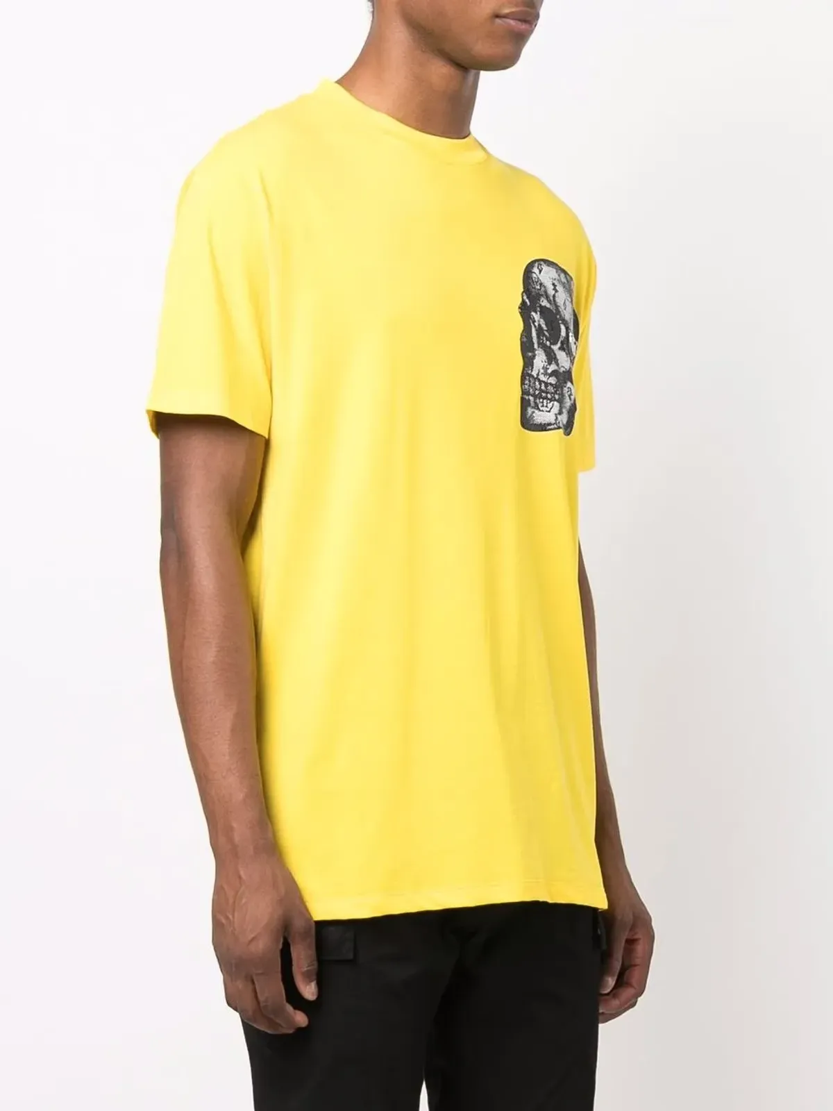 Philipp Plein スカルプリント コットン混紡 Tシャツ - 画像4
