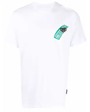 Philipp Plein チェック柄プリント ラウンドネック Tシャツ - ホワイト - サムネイル1