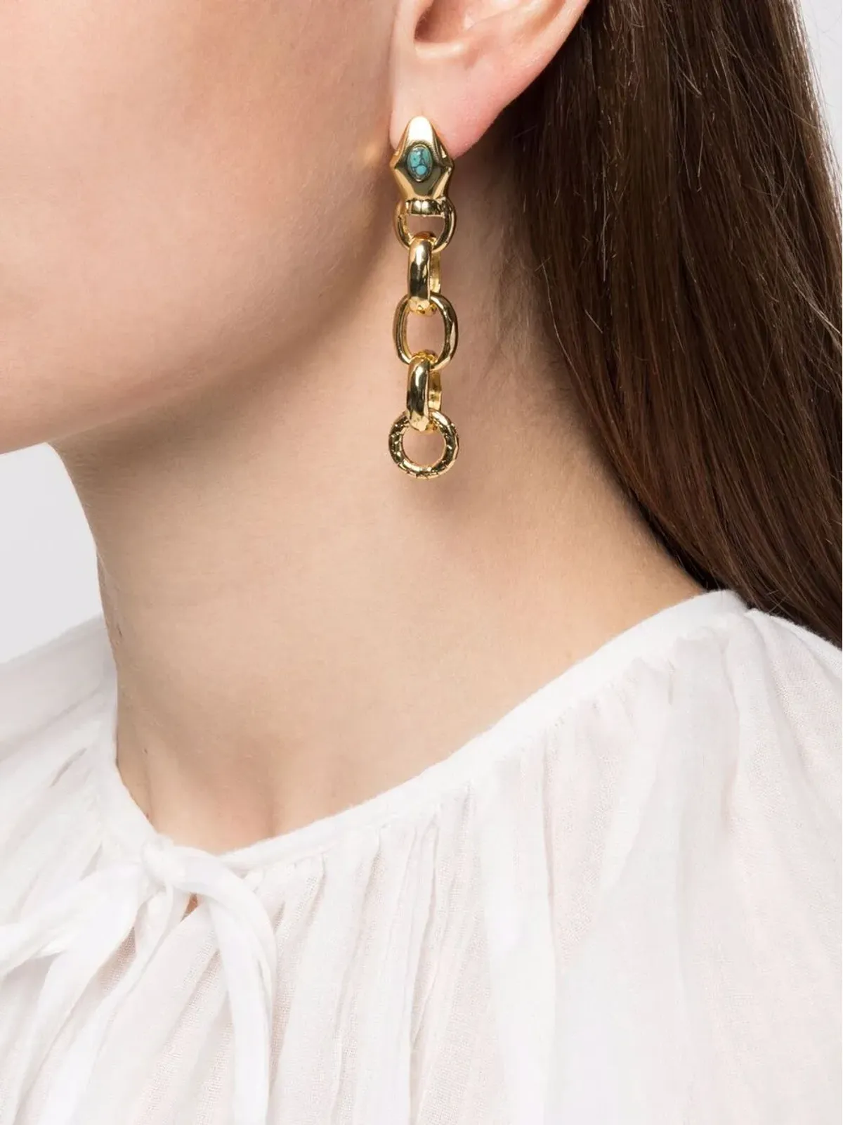 Aurelie Bidermann タオ・スネーク・ドロップ イヤリング - 画像2