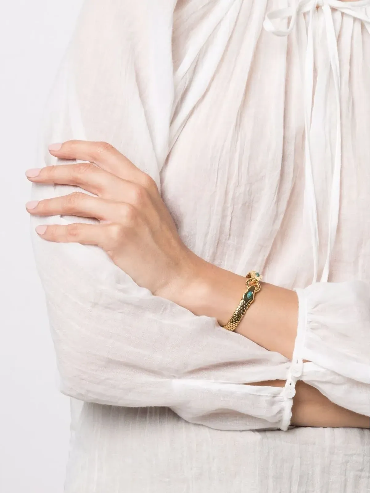 Aurelie Bidermann タオ ダブルスネーク カフ - ゴールド - 画像2