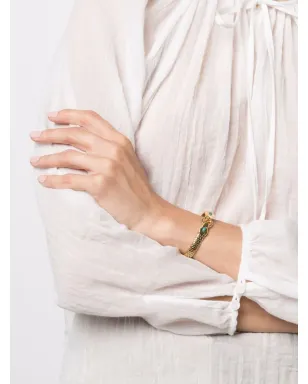 Aurelie Bidermann タオ ダブルスネーク カフ - ゴールド - サムネイル2