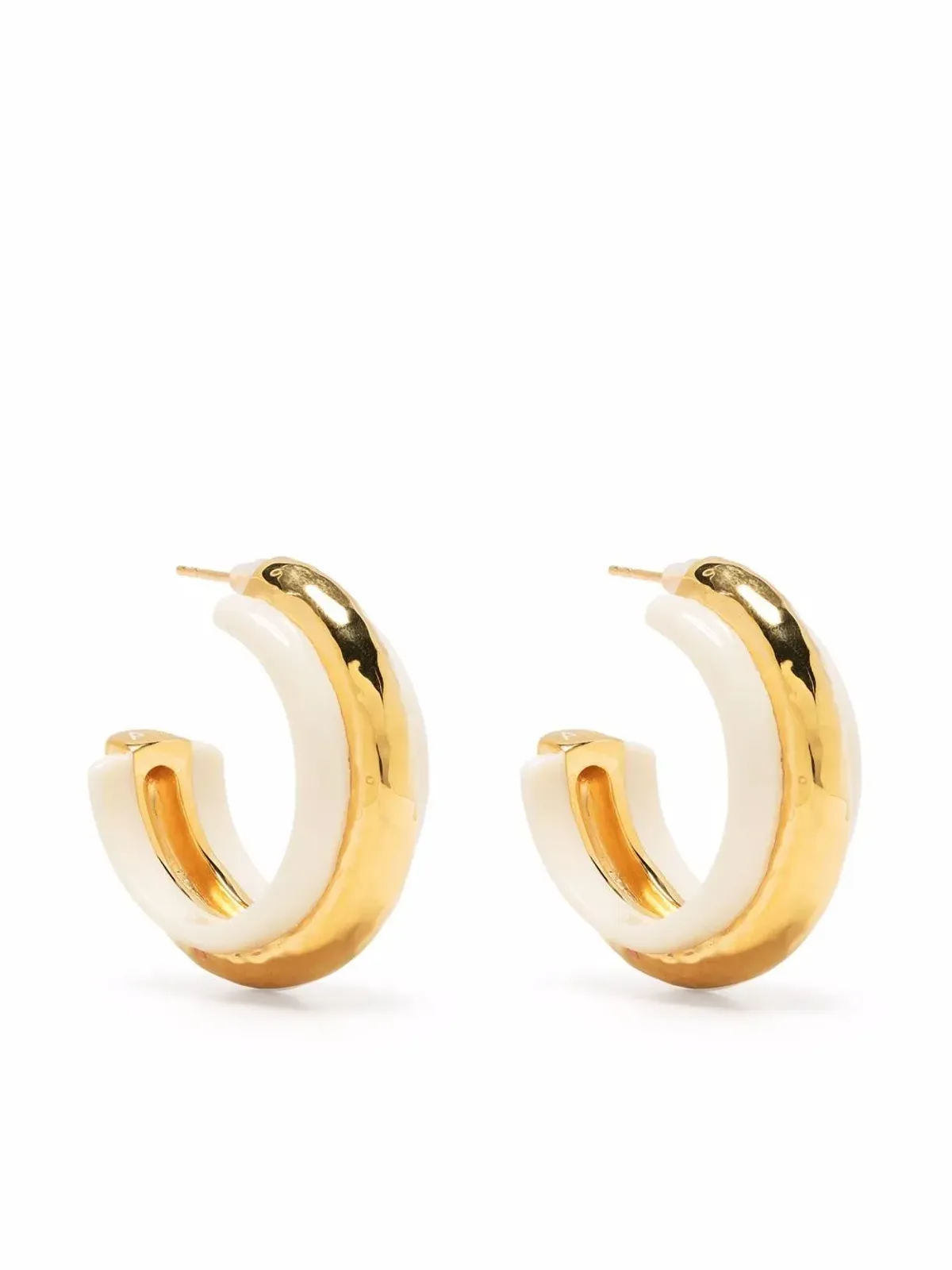 Aurelie Bidermann Nazca ハンマー加工フープピアス ゴールド - 画像1