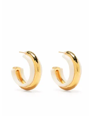 Aurelie Bidermann Nazca ハンマー加工フープピアス ゴールド - サムネイル1