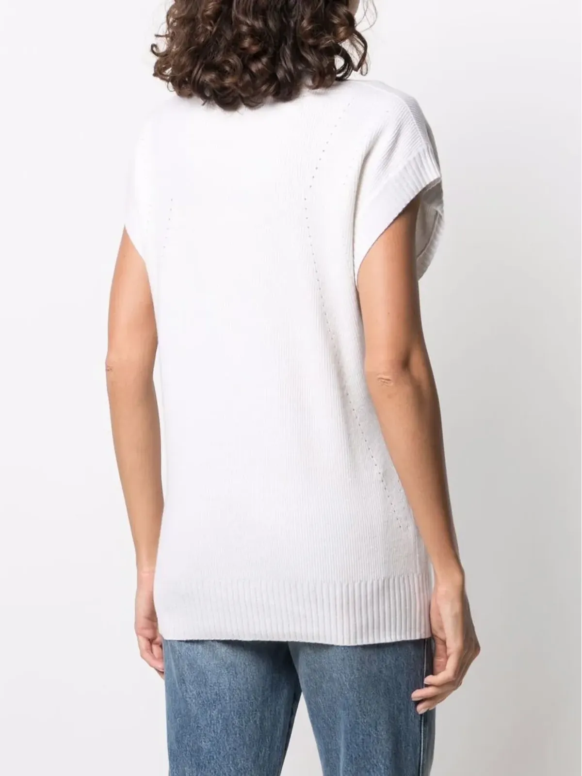 Malo リブ編みカシミヤTシャツ - 画像4