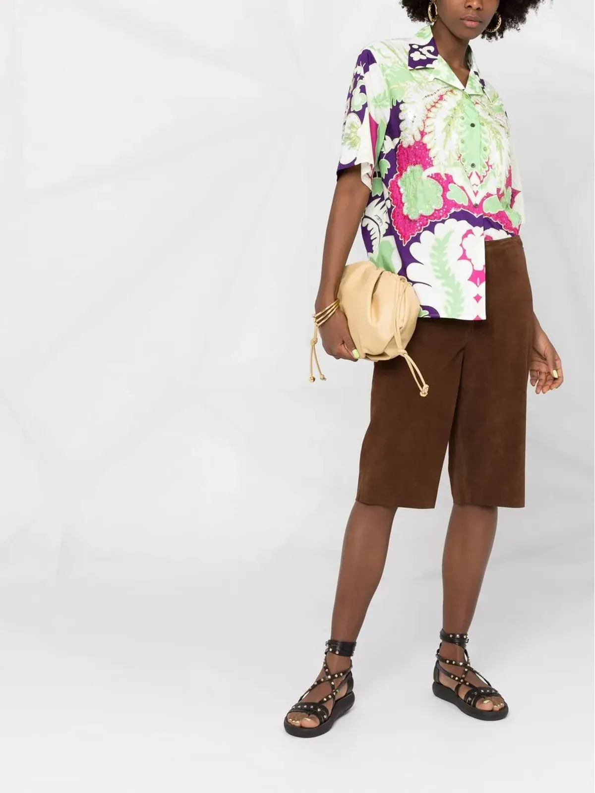 Valentino Garavani エンベリッシュド花柄プリントシャツ - 画像2