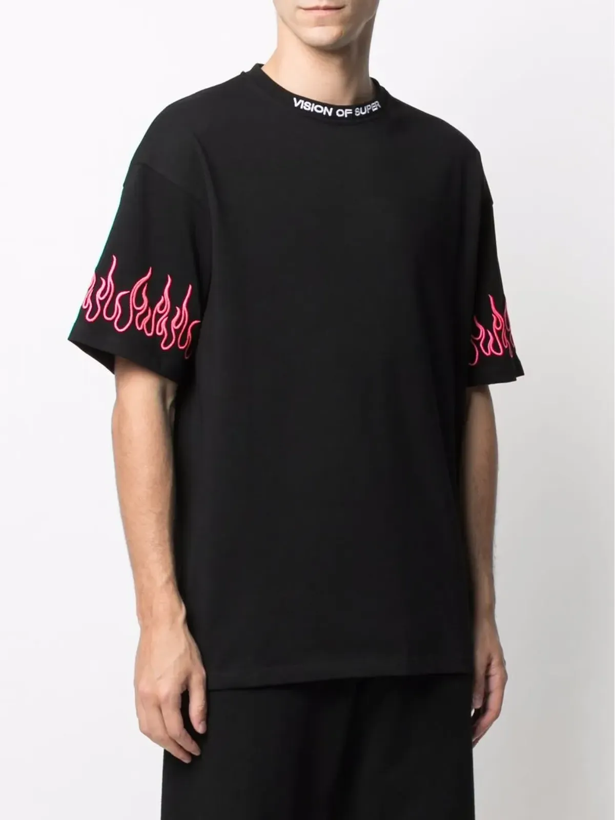 Vision Of Super 炎プリント コットンTシャツ - 画像3