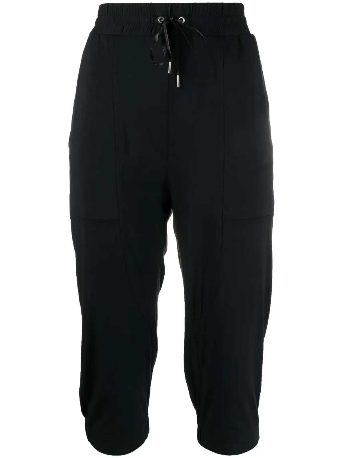 Helmut Lang Pre-Owned 1990s drawstring-waist cropped trousers - ブラック - 画像1
