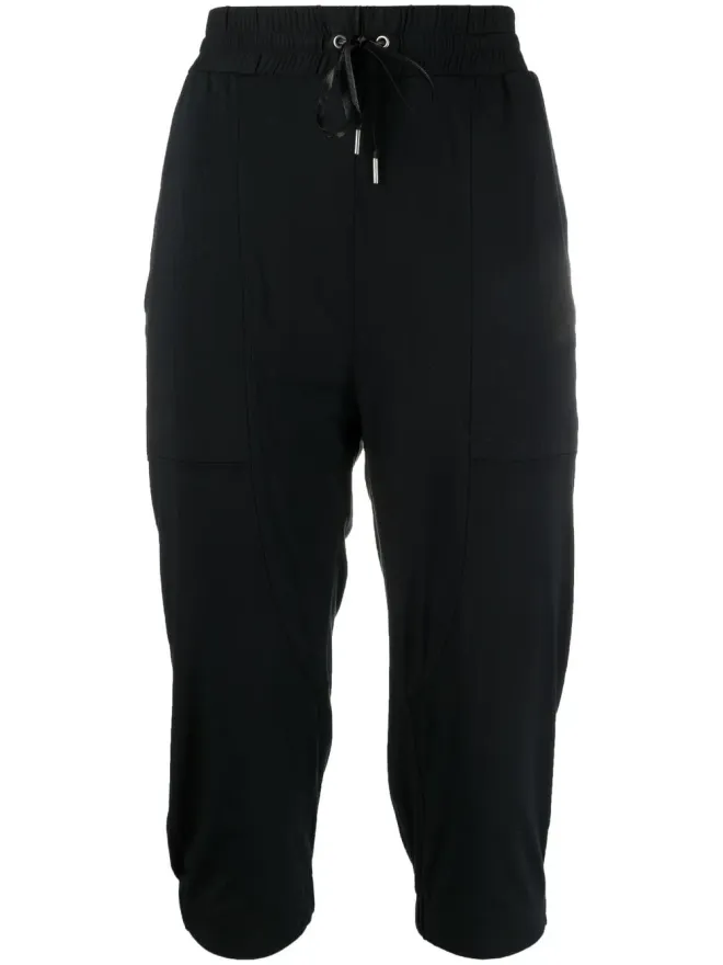 Helmut Lang Pre-Owned Helmut Lang Pre-Owned 1990s drawstring-waist cropped trousers - ブラックの商品画像