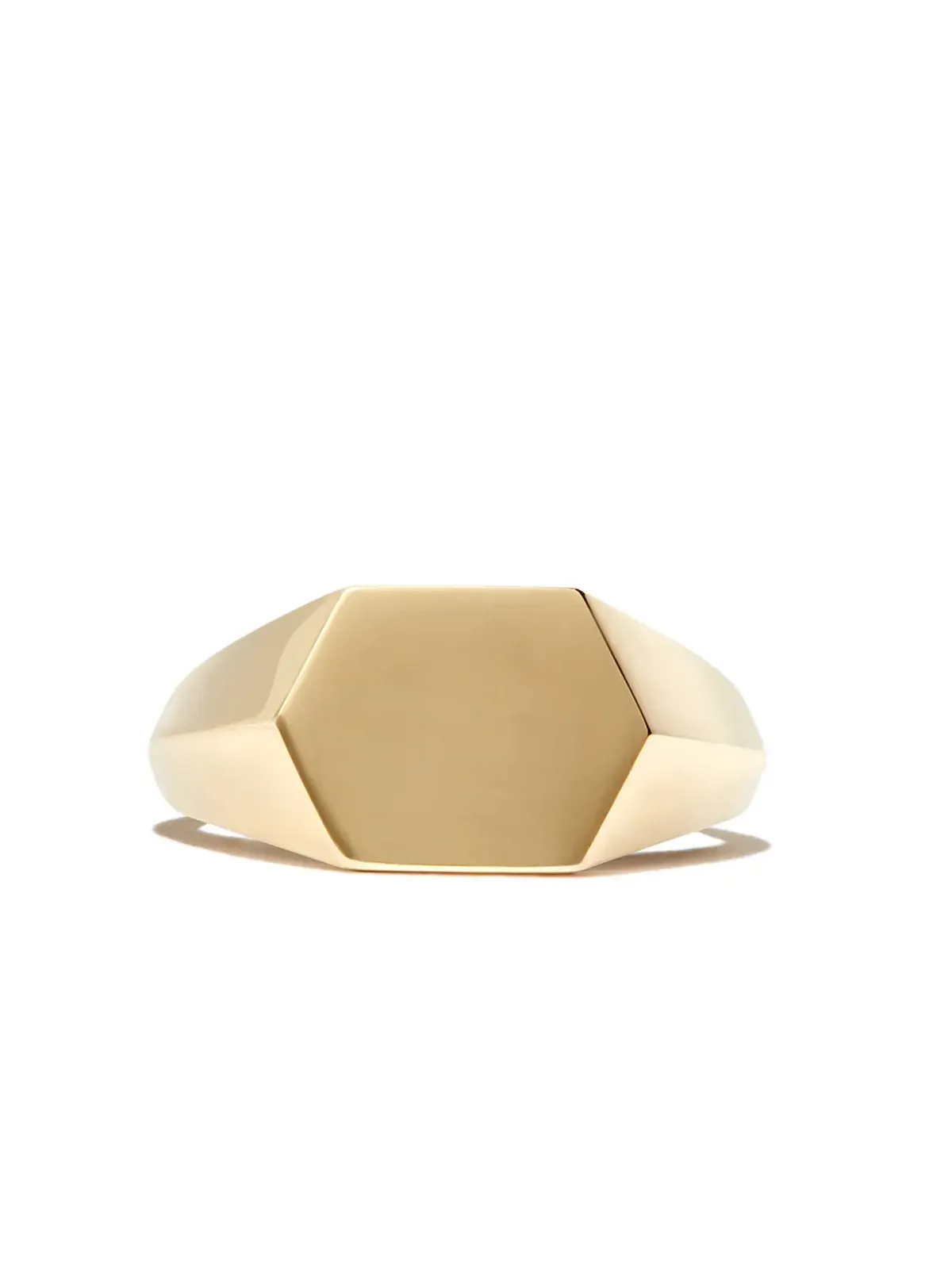 Lizzie Mandler Fine Jewelry 18kt イエローゴールド ヘックス・ナイフエッジ・サインリング - 画像3