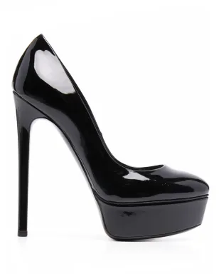 Casadei Blade glossy stiletto pumps - Black - サムネイル1