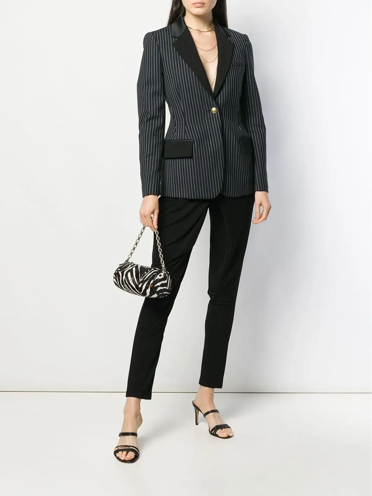 Roberto Cavalli ラップ風パネルドパンツ - 画像2