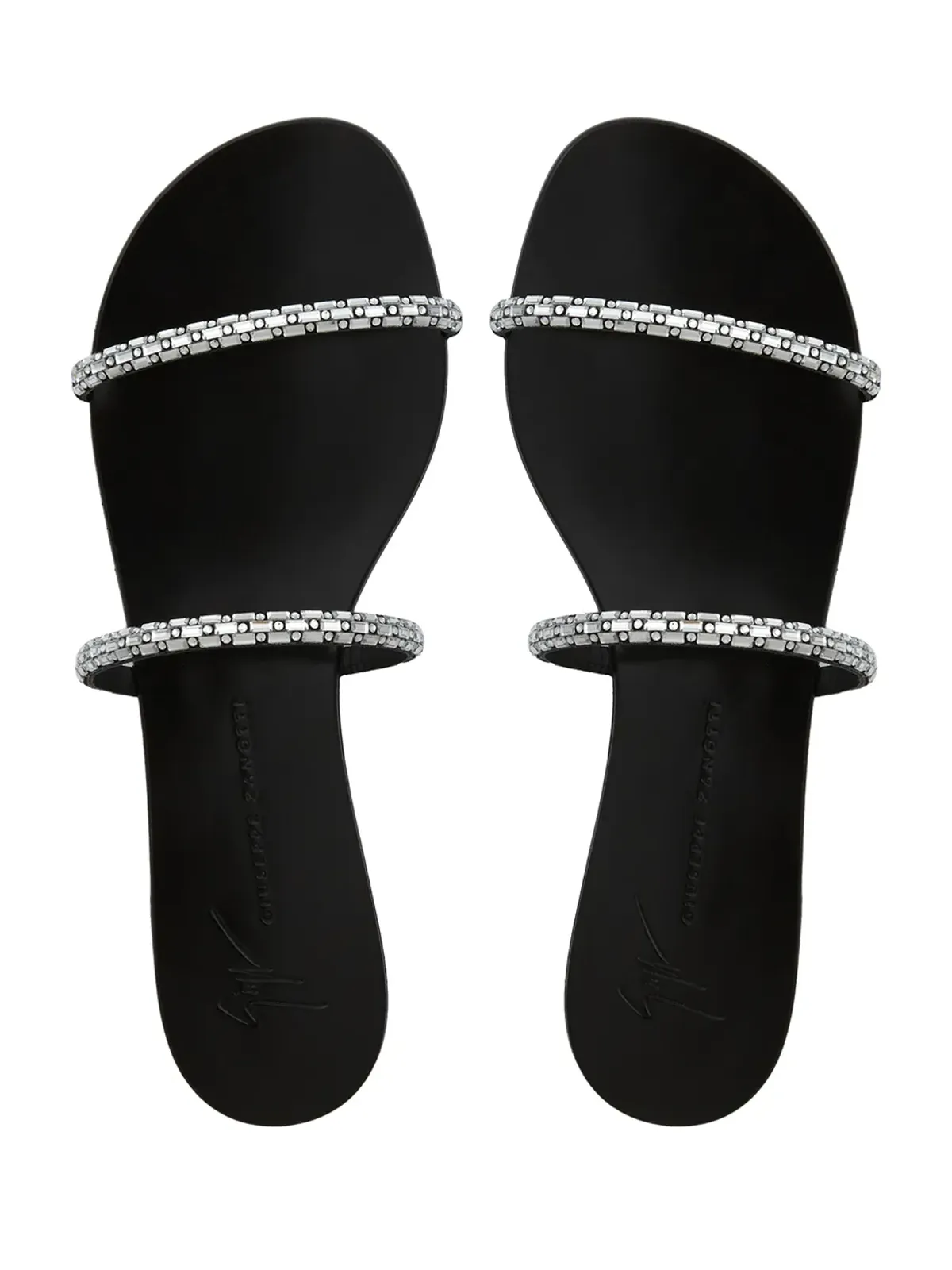 Giuseppe Zanotti Mauritia 装飾付きフラットサンダル - 画像4