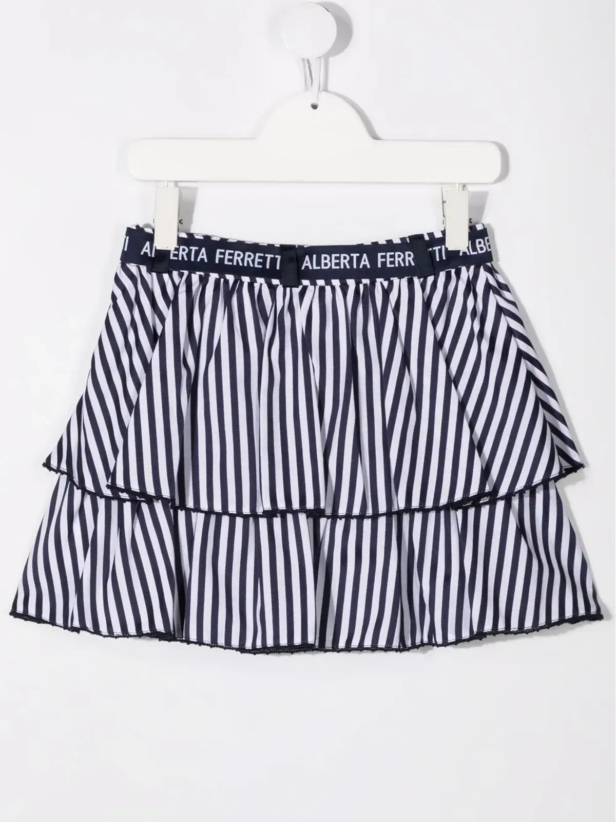 Alberta Ferretti Kids ストライプ ティアードスカート - 画像2