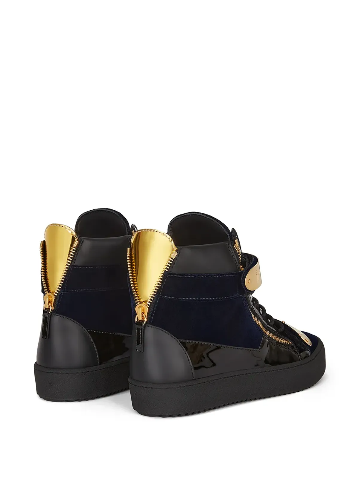 Giuseppe Zanotti コビー ダブルストラップ ミッドトップスニーカー - 画像3