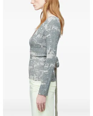 Eckhaus Latta アブストラクトプリント ラップアラウンド Tシャツ - サムネイル3