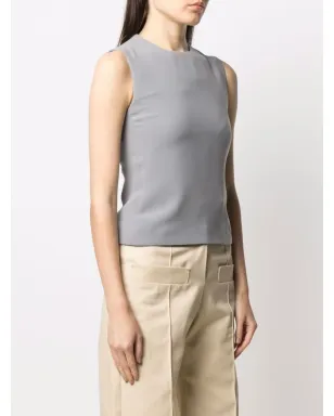 Giorgio Armani Pre-Owned 1990s round-neck sleeveless top - Grey - サムネイル3