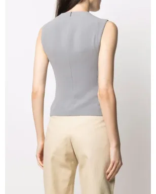 Giorgio Armani Pre-Owned 1990s round-neck sleeveless top - Grey - サムネイル4