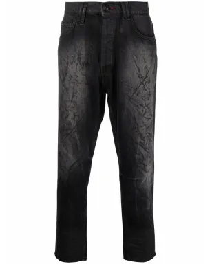 Philipp Plein carrot-fit denim jeans - Black - サムネイル1