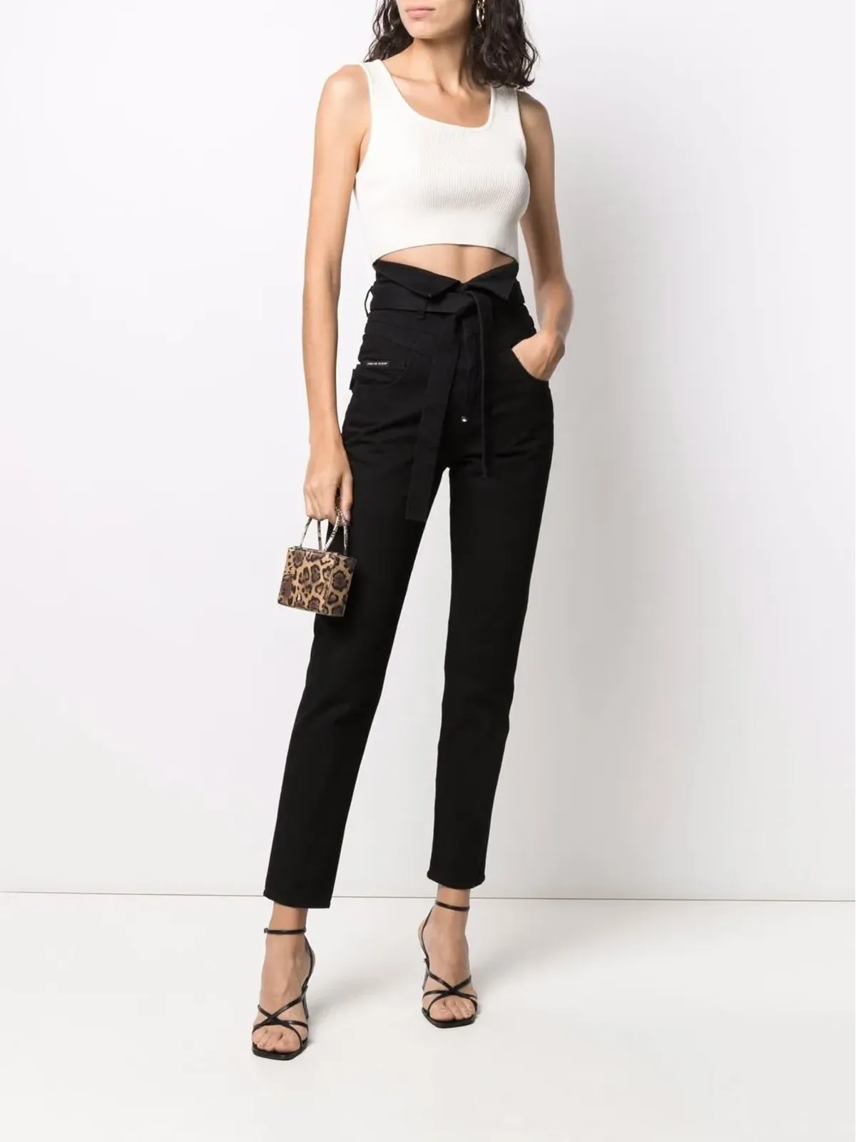 Philipp Plein Signature ウール クロップトップ - 画像2