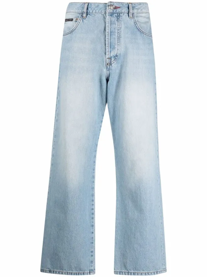 Philipp Plein Philipp Plein クロップドデニムジーンズの商品画像