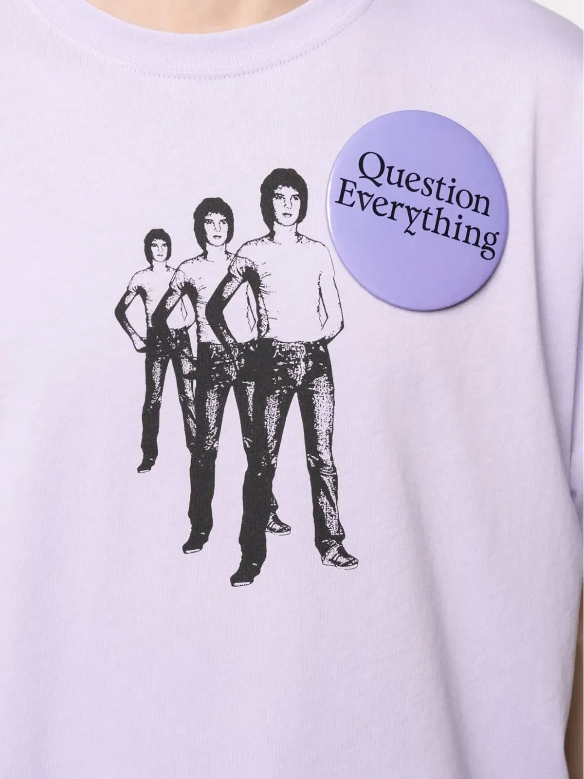 Raf Simons Question Everything バッジディテール Tシャツ - Purple - 画像5