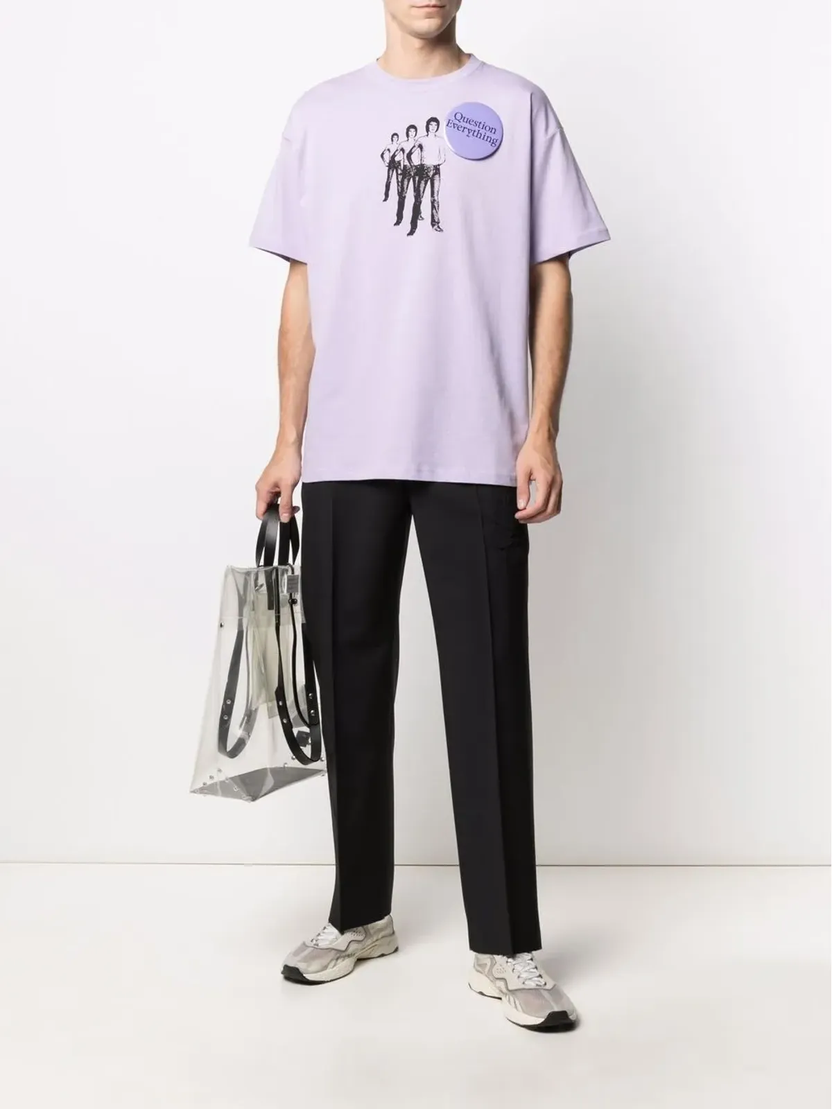 Raf Simons Question Everything バッジディテール Tシャツ - Purple - 画像2